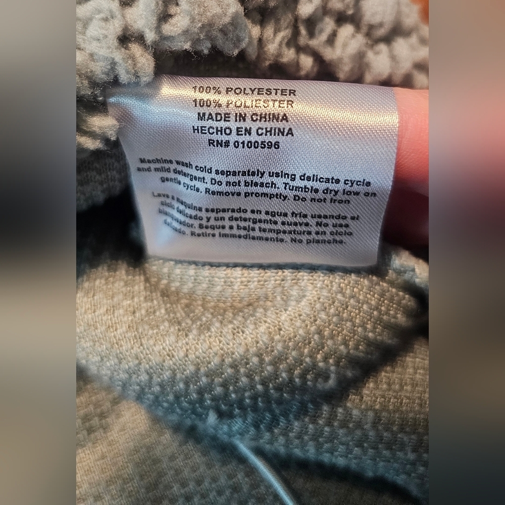 Cabin Fever By Ramatex Women's XL Sage Green Sherpa Pullover Hoodie Outdoor Cozy - Picture 12 of 14
